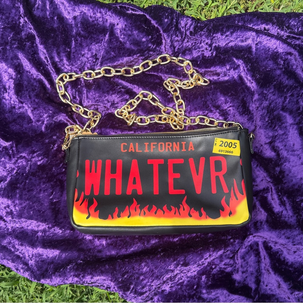 WHATEVR Fire License Plate Purse